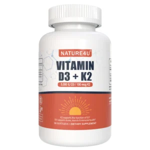 Vitamin D3 K2,  2 in 1 VIT D3 and K2 Supplements for Heart, Bone, Muscle and Immune Health