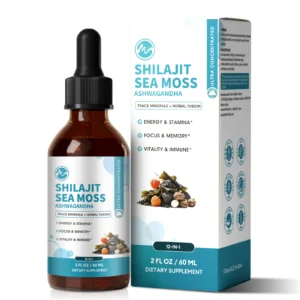 Shilajit Drops with Sea Moss,Ashwagandha,Maca & Ginkgo Biloba
