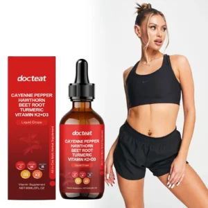 Cayenne Pepper Drops with Hawthorn Berry, Beetroot, Turmeric, and Vitamins D3 & K2